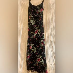 Vintage Floral Long Bodycon Dress